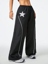 Coolane Women's Fall Athleisure Pentagram Contrasting Color Print Pants